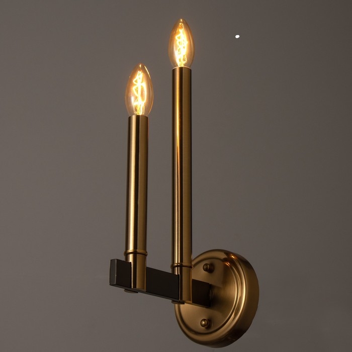 Бра "Барри" 2х40Вт Е14 латунь 19,5х12х31 см