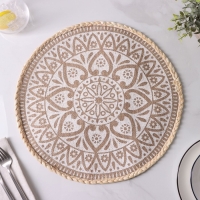 Салфетка сервировочная на стол Доляна &laquo;Милли&raquo;, d=38 см, цвет белый