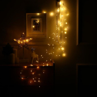 Гирлянда &laquo;Дреды&raquo; 1.5 м, IP20, серебристая нить, 125 LED, свечение тёплое белое, 12 В