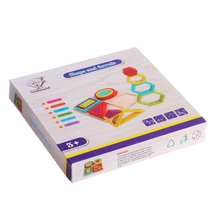 Детский развивающий набор 2 в 1 &laquo;Геометрические фигуры&raquo;