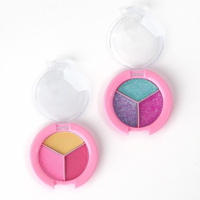 Набор детской косметики в чемодане &laquo;Единорожка&raquo;, тени, резинки для волос, блески для губ, глиттер, украшения, лаки для ногтей, наклейки, пилочка, расчёска, кисти, косметичка