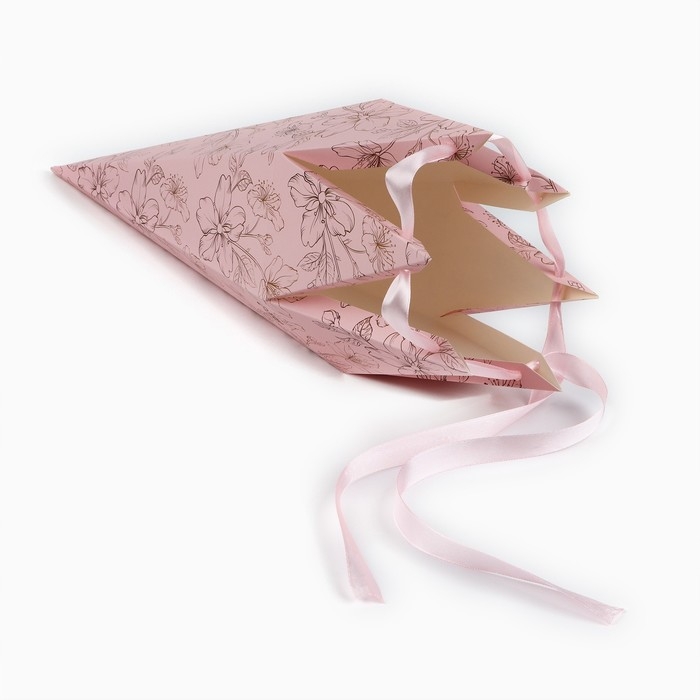 Переноска - шестиугольник для цветов &laquo;Цветочная композиция&raquo;, розовая, 15 х 35 х 15 см