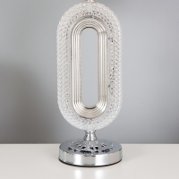 Лампа настольная "Рета" 1х40Вт Е27+подсветка, хром 29х29х51см Лампа настольная "Рета" 1х40Вт Е27+подсветка, хром 29х29х51см