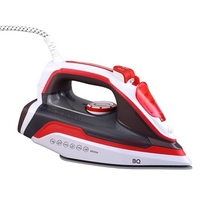 Утюг BQ SI1002, 2600 Вт, керамическая подошва, 30 г/мин, 320 мл, бело-красный Утюг BQ SI1002, 2600 Вт, керамическая подошва, 30 г/мин, 320 мл, бело-красный