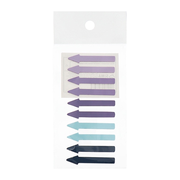 Блок-закладки с липким краем пластик Стрелки 20л х 10 цветов син/фиолет, 5 х 41мм CALLIGRATA   10532