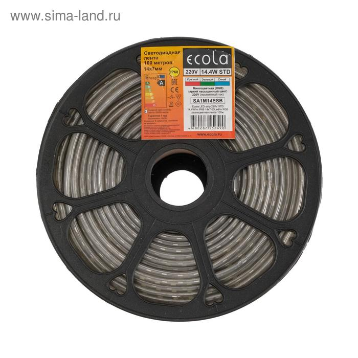 Светодиодная лента Ecola 14 × 7 мм, 100 м, IP68, SMD5050, 30 LED/м, 7.2 Вт/м, 220 В, RGB Светодиодная лента Ecola 14 × 7 мм, 100 м, IP68, SMD5050, 30 LED/м, 7.2 Вт/м, 220 В, RGB