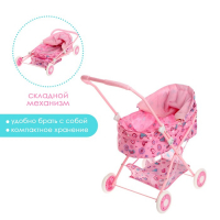 Коляска для кукол с корзиной, универсальная, металлический каркас Коляска для кукол с корзиной, универсальная, металлический каркас