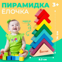 Пирамидка «Ёлочка» основание, 7 деталей, 8,3 × 2,9 × 14 cм Пирамидка «Ёлочка» основание, 7 деталей, 8,3 × 2,9 × 14 cм