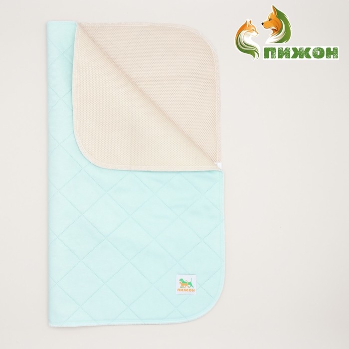 Пелёнка для животных многоразовая впитывающая, 70 х 60 см, мятная Пелёнка для животных многоразовая впитывающая, 70 х 60 см, мятная