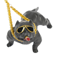 Собака на панель авто с присоской для стекла, бульдог Собака на панель авто с присоской для стекла, бульдог