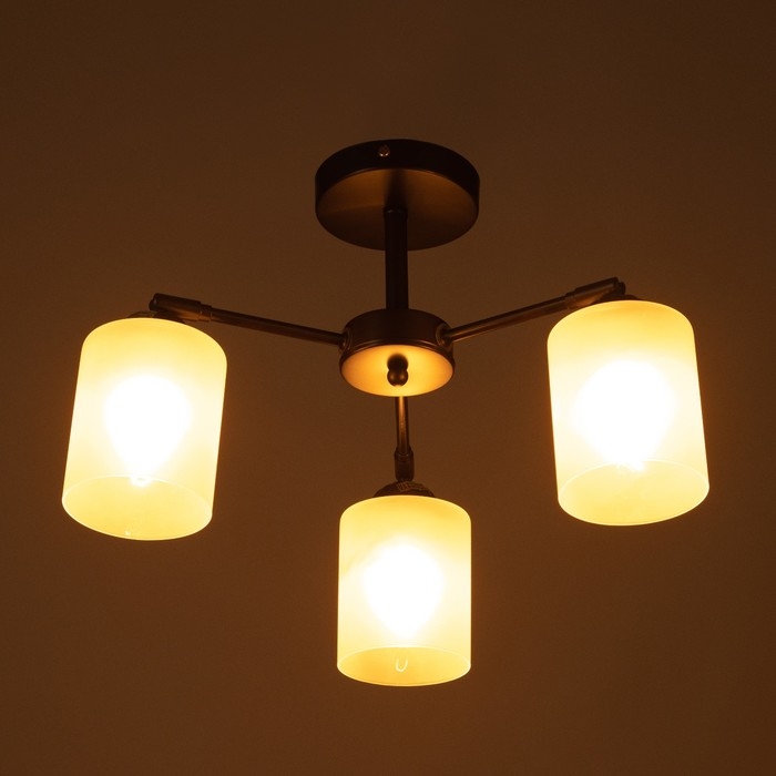 Люстра "Исла" 3х60Вт Е27 Коричневый 48х48х22см