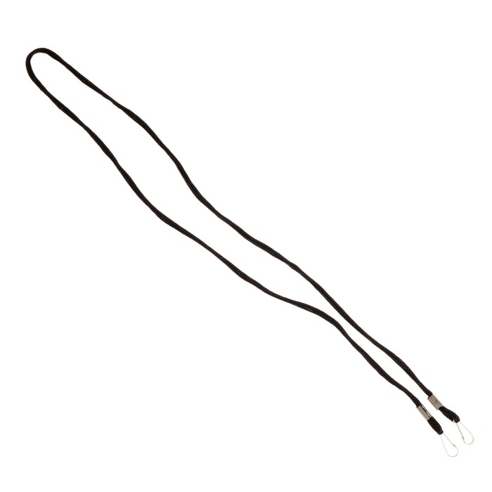 Бейдж вертикальный 90 х 120 мм, BRAUBERG, на черном шнурке 45 см, 2 карабина