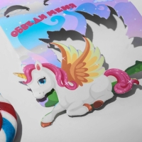 Набор детских колец &laquo;Выбражулька&raquo; светящийся, трафарет единорог, 3 шт., форма МИКС, цветной