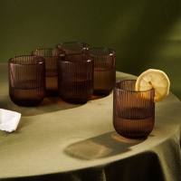 Набор стаканов стеклянный SL Home &laquo;Модерн&raquo;, 260 мл, 7,5&times;9,5 см, цвет розовый