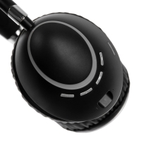 Наушники AKZ K53, беспроводные, полноразмерные, микрофон, подсветка RGB, чёрные