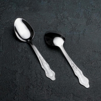 Ложка десертная &laquo;Славяна&raquo;, h=16 см, толщина 1,2 мм, цвет серебряный