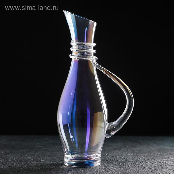 Декантер стеклянный &laquo;Багира&raquo;, 1 л, 15&times;10&times;32 см, цвет перламутровый