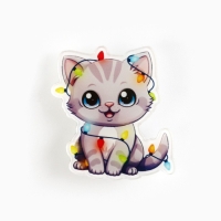 Заколка и крабики для волос новогодние &laquo;Подарок&raquo; на Новый год, 8,9 х 9,6 см