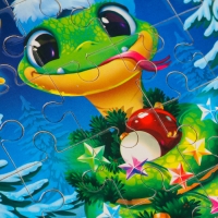 Пазл для детей магнитный деревянный &laquo;Новый год! Змея&raquo;, 21 х 15 см, символ года 2025