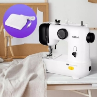 Швейная машина Kitfort КТ-6056, 9 Вт, 12 операций, полуавтомат, бело-чёрная Швейная машина Kitfort КТ-6056, 9 Вт, 12 операций, полуавтомат, бело-чёрная