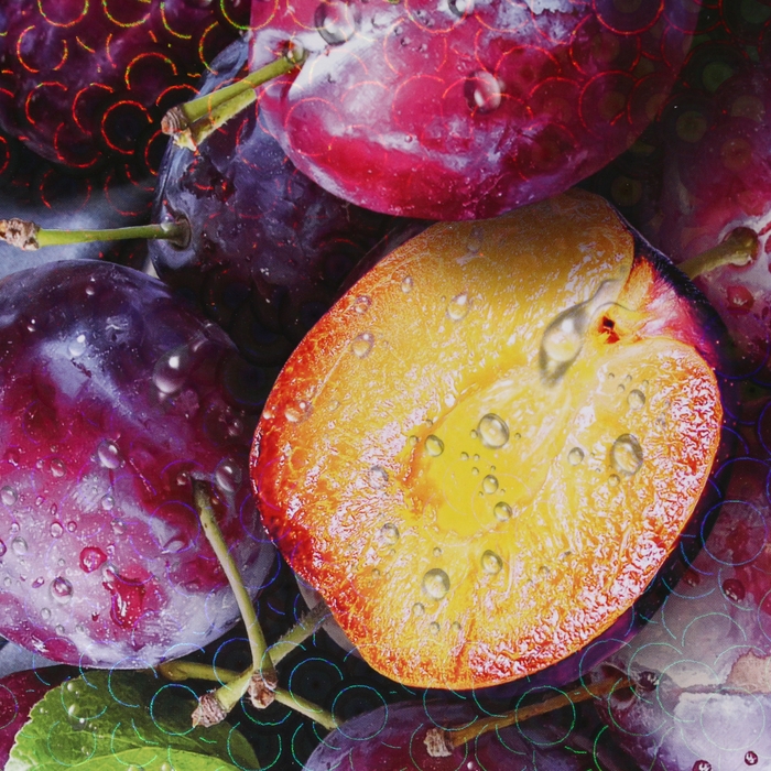 Доска разделочная "Сочная слива"  27х18 см