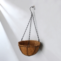 Кашпо подвесное, d = 20 см, с кокосовым вкладышем, &laquo;Полусфера&raquo;