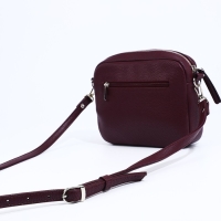 Сумка кросс-боди RICHET на молнии, наружный карман, цвет бордовый Сумка кросс-боди RICHET на молнии, наружный карман, цвет бордовый