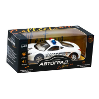 Машина металлическая &laquo;Полиция&raquo;, инерционная, свет и звук, масштаб 1:43