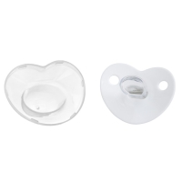 Соска - пустышка силиконовая ортодонтическая &laquo;Я люблю маму&raquo;, от 12 мес., с колпачком, цвет белый/серебро, стразы