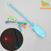 Дразнилка для кошек с лазером и ручкой-мышкой, 30,5 см, микс цветов Дразнилка для кошек с лазером и ручкой-мышкой, 30,5 см, микс цветов