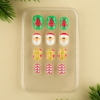 Детские накладные ногти на новый год &laquo;Сказка&raquo;, 12 шт