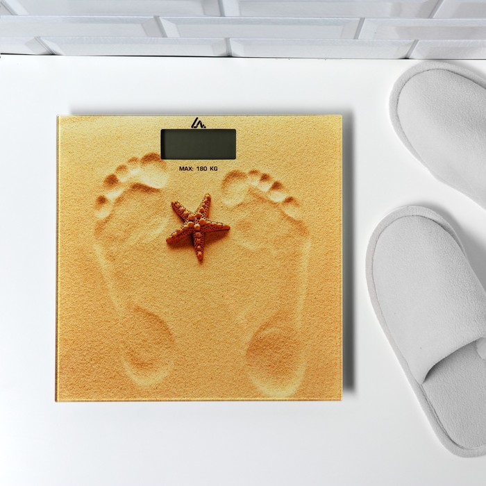 Весы напольные Luazon LVE-005 Весы напольные Luazon LVE-005 "Песок", электронные, до 180 кг, 2хAАА (не в комплекте)