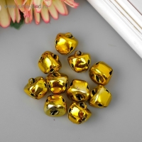 Набор декора для творчества "Колокольчики золотые" d=1,3 см набор 10 шт Набор декора для творчества "Колокольчики золотые" d=1,3 см набор 10 шт