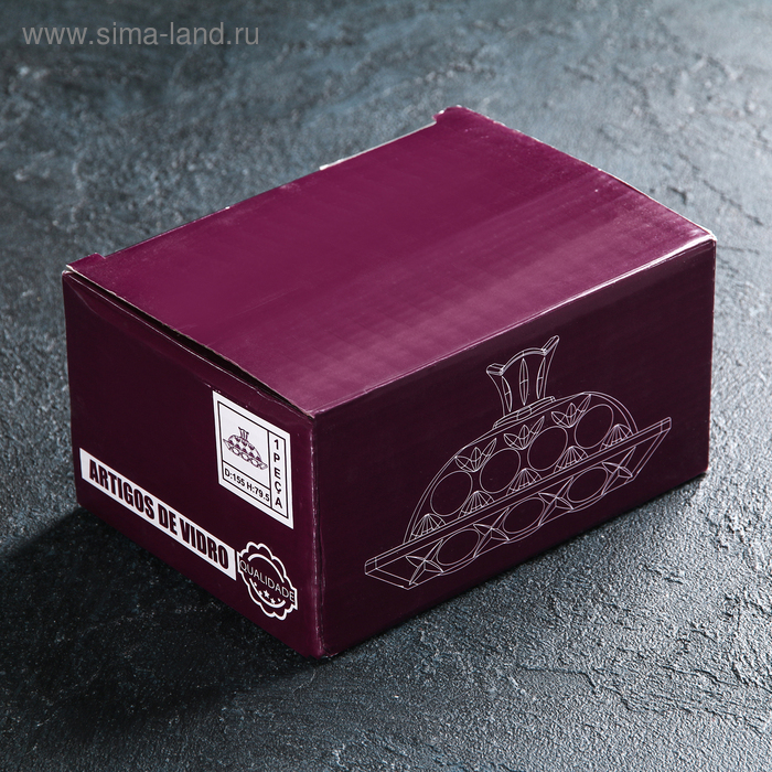 Маслёнка стеклянная Доляна &laquo;Семицвет&raquo;, 15,5&times;11,5&times;8 см