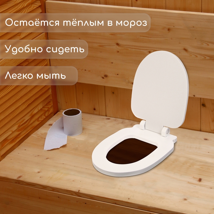 Сиденье для уличного туалета, с крышкой, 38 &times; 50 см, Стандарт, пенополистирол