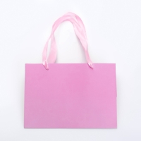 Пакет подарочный с широким дном  20 &times; 14 &times; 13,2 см, розовый