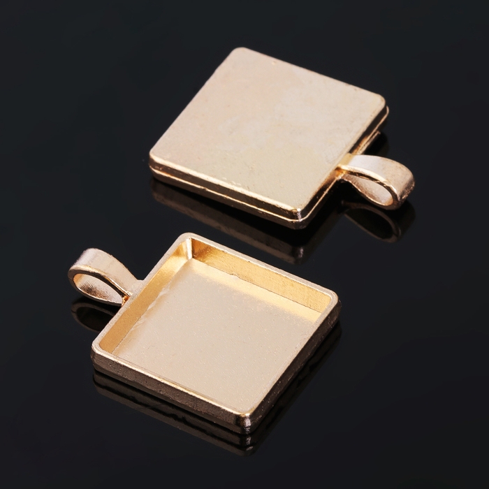 Рамка с сеттингом A3231, площадка 20&times;20 мм, цвет золото