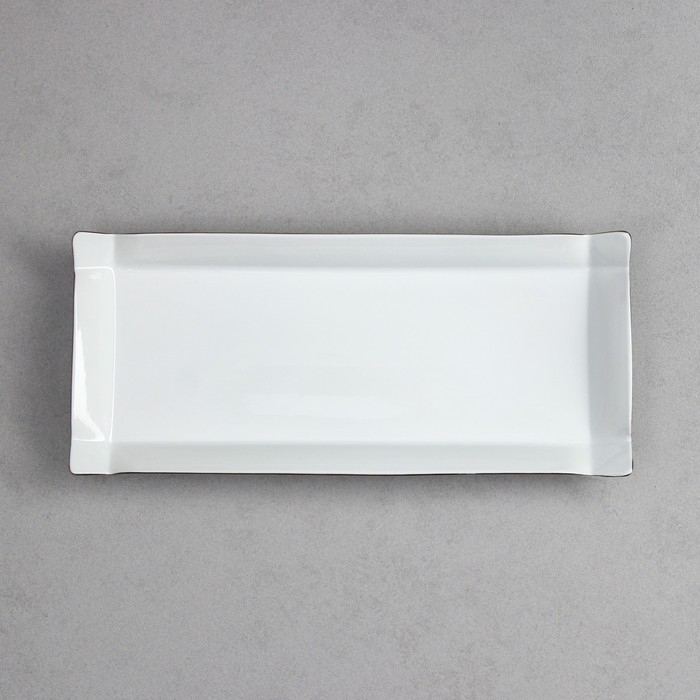 Селедочница Kabab Platter, маленькая, золотая обводка, фарфор, Иран