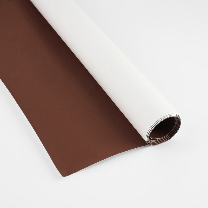 Искусственная кожа, с клеевой основой, 137 &times; 50 см, 0,5 мм, цвет коричневый
