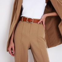 Ремень женский, ширина 3,3 см, пряжка металл, цвет рыжий