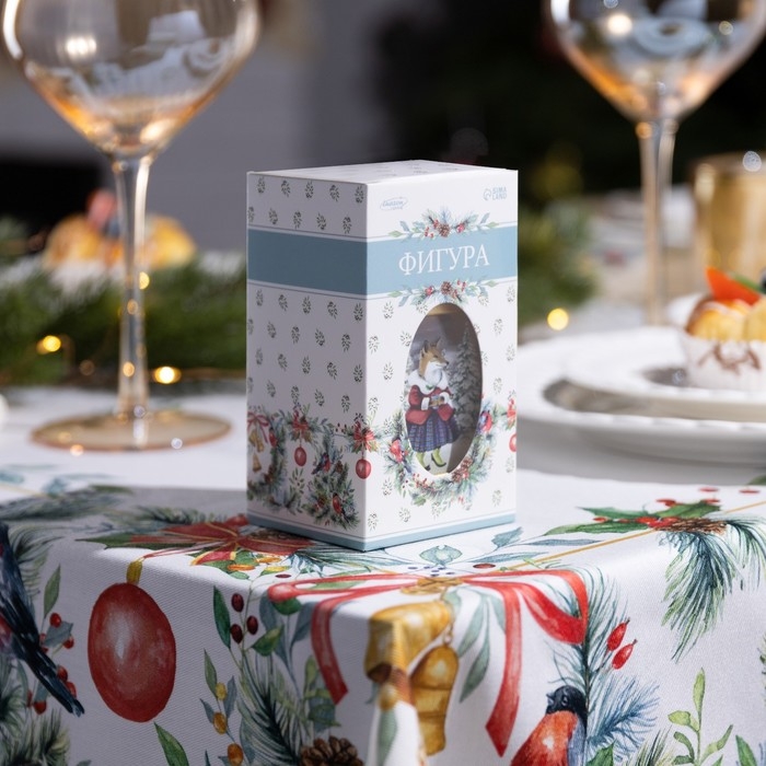 Светодиодная фигура &laquo;Золотистый фонарь с лисами&raquo; 6.3 &times; 12 &times; 6.3 см, пластик, батарейки AG13х3 (в комплекте), свечение тёплое белое