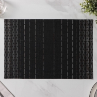 Салфетки сервировочные на стол Доляна &laquo;Инь&raquo;, 4 шт, 30&times;45 см, цвет чёрный