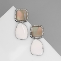 Серьги ассорти &laquo;Геометрия&raquo; соединение фигур, цвет серебро