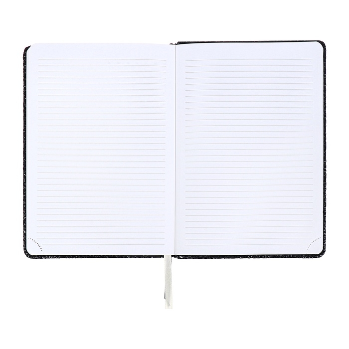 Ежедневник недатированный A5 136 листов кожзам deVENTE. Arcadia, твердая обложка с поролоном, перфорация, ляссе, блок 70, черный/коричневый