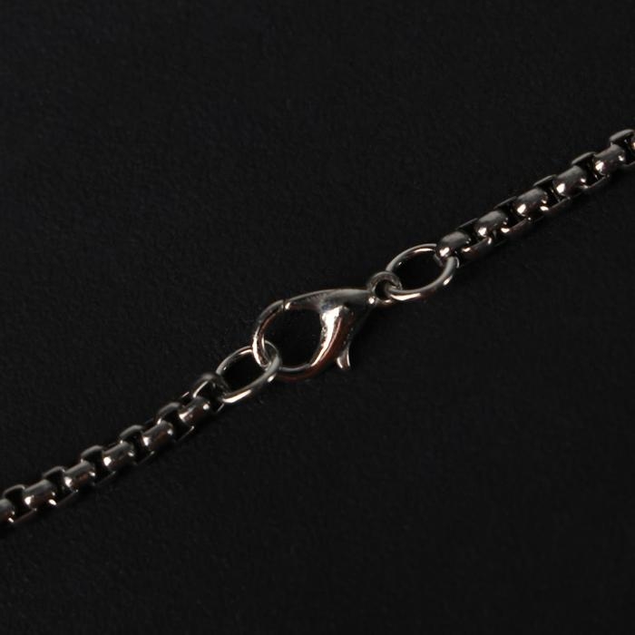 Кулон-амулет &laquo;Помпеи&raquo; символ, цвет красный в чернёном серебре, 70 см