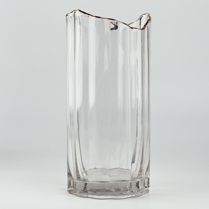 Ваза для цветов &laquo;Калипсо&raquo; из белого стекла 31&times;12&times;12 см