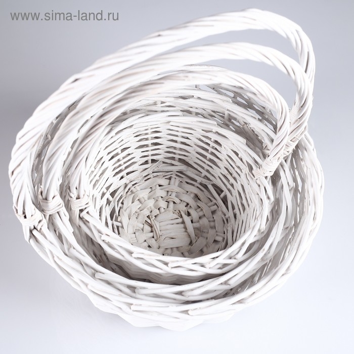 Набор корзин, 3 шт, 30×14/40 см, 26×12/34 см, 20×10/31 см, ива Набор корзин, 3 шт, 30×14/40 см, 26×12/34 см, 20×10/31 см, ива