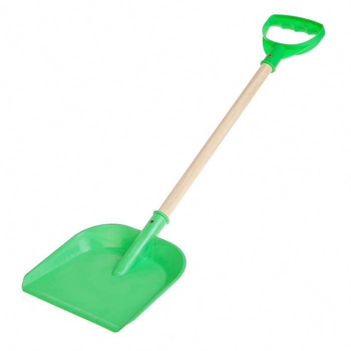 Лопатка пластмассовая с деревянной ручкой, цвета МИКС Лопатка пластмассовая с деревянной ручкой, цвета МИКС