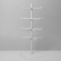 Вертушка, 2 яруса по 6 крючков и 2 яруса по 8 крючков, 17&times;17&times;32 см, цвет белый