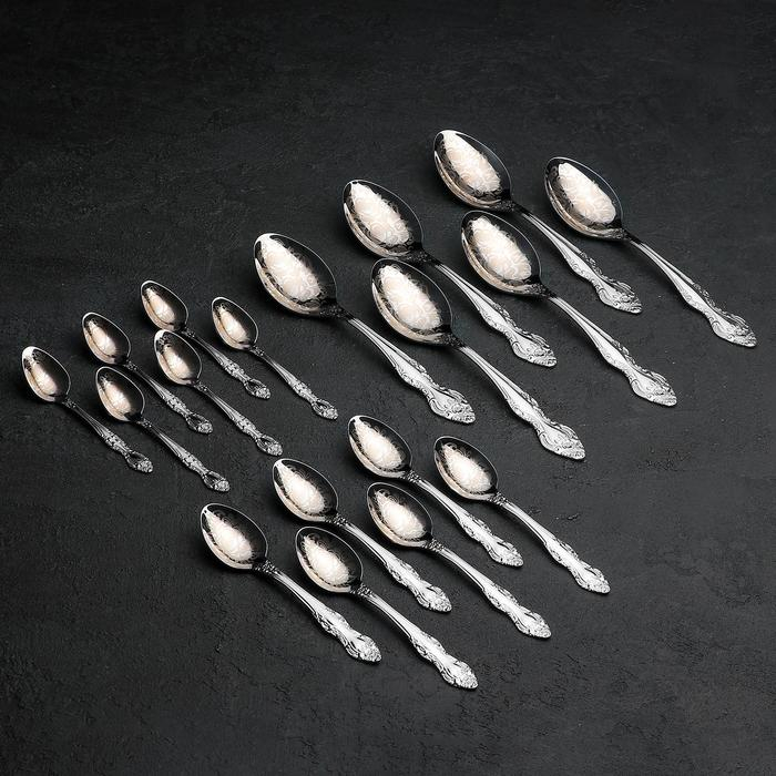 Набор столовых приборов &laquo;Тройка&raquo;, 30 предметов, художественная роспись, декоративная коробка